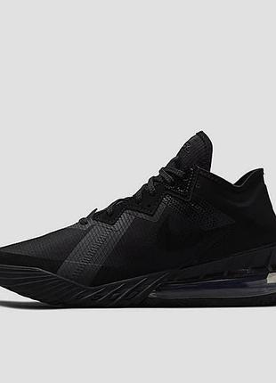 Nike lebron 18 low чорні кросівки