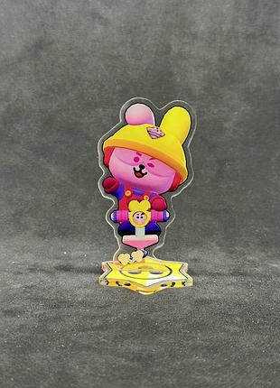 Акриловая коллекционная фигурка brawl stars cooky в скине jacky 10 см
