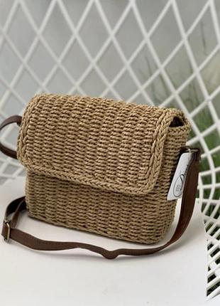 Плетёная сумка 👜 на длинной ручке