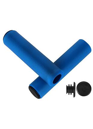Поролоновые грипсы west biking 0804040 blue велосипедные ручки на руль велосипеда