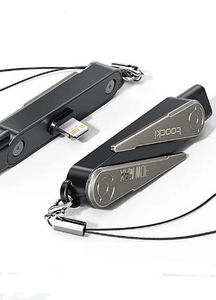 Адаптер переходник toocki быстрая зарядка 30вт lightning - type-c держатель
