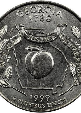 Сша ¼ долара, 1999 квотер штату джорджія №485