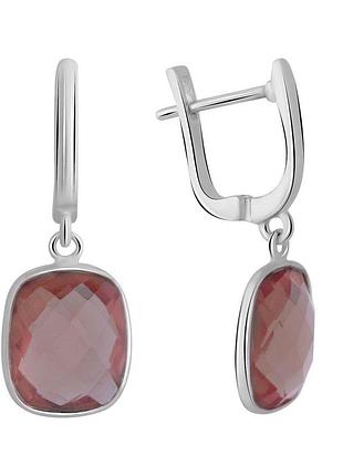 Серебряные серьги komilfo с султанит султанитом 12.018ct (2050995)