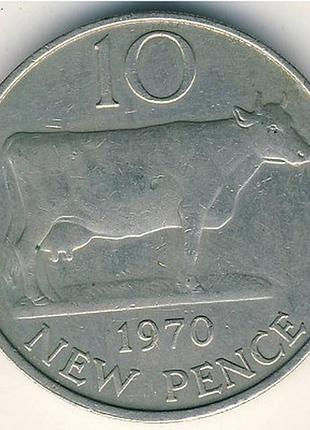 Гернсі 10 нових пінсів, 1968-1971 no1890