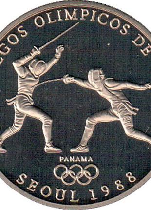 Панама 1 бальбоа, 1988 xxiv літні олімпійські ігри, сеул 1988 - фехтування №2540
