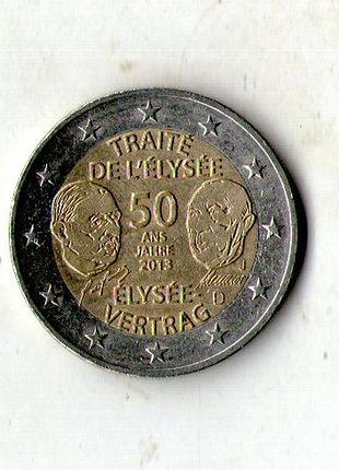 Німеччина 2 євро, 2013 50 років підписання єлисейського договору №2718