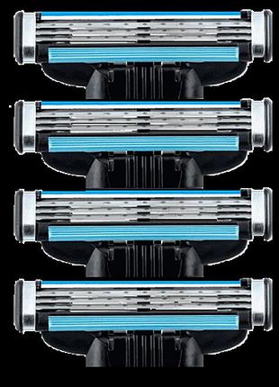 Касети для gillette mach3 ( картриджі ). набір з 4 шт.