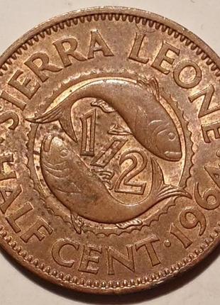 Сьерра-леоне ½ цента, 1964 рік №1123