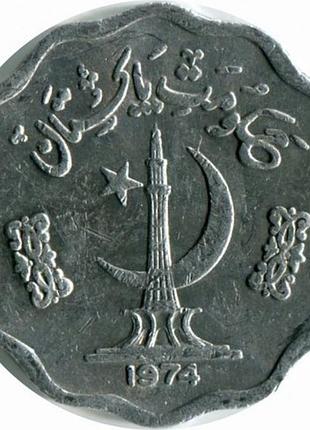 Пакистан 10 пайс, 1974 год алюминий, 1.25g, ø 22mm no466