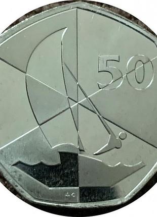 Гібралтар 50 пенсів, 2019 острівні ігри мідно-нікелевий сплав, 8g, ø 27.3mm №2677