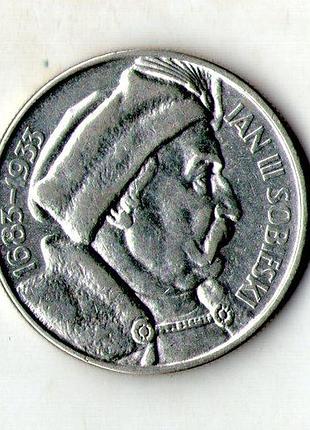 Польща 10 златих, 1933 250 років битви на відні. ян iii собеский срібло 22 гр. №2292