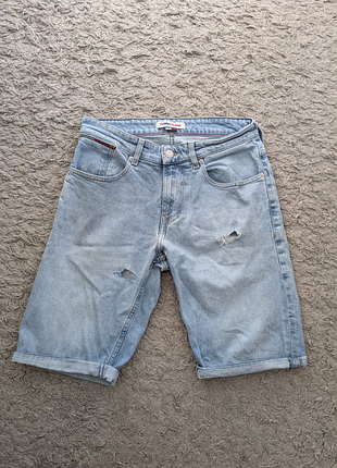 Шорти денімові з селвіджом tommy jeans, size w29, стан відмінний, півпояс 39-41 бедра 52 довжина 52 ширина штанини 23