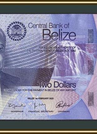 Белиз - белиз 2 доллара 2025 год unc no255