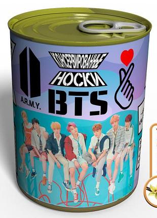 Консервированные носки bts - оригинальный подарок a.r.m.y. - с ароматом ванили