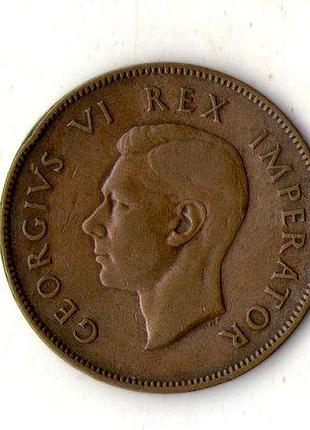 Південно-африканська республіка король георг vi 1 пенні 1939 рік №2681