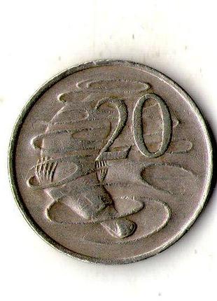 Австралія королева єлизавета ii 20 центів 1973 рік №2368