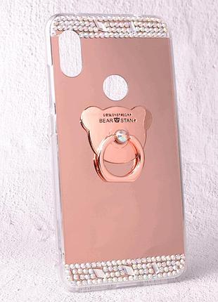 Чохол-накладка tpu luxury bear rose gold для xiaomi redmi note 6