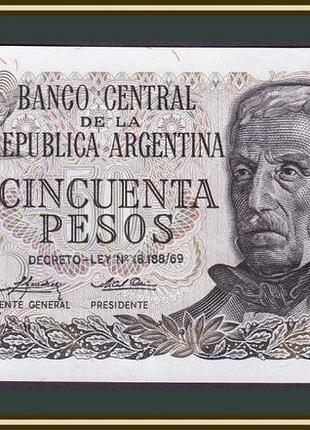 Gen 50 песо 1974-1975 unc no309