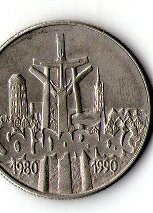 Польша 10000 злотых, 1990 10 лет независимому самоуправляемому профсоюзу «солидарность» №1051