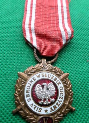 Польща - польша медаль "вооруженные силы на службе родине". 5 лет выслуги. №024