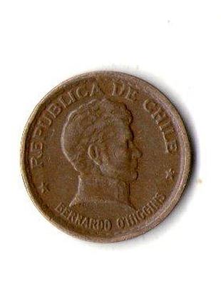 Чили 20 сентаво, 1952 год медь, 3g, ø 18mm no465