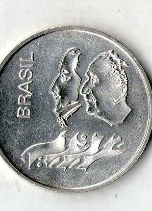 Монета бразилия 20 крузейро 1972 150 лет декларации о независимости серебро 18 грам