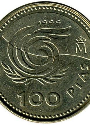 Іспанія 100 песет, 1999 міжнародний рік літніх людей №1892
