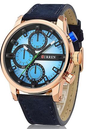 Часы мужские сurren california blue-gold-blue