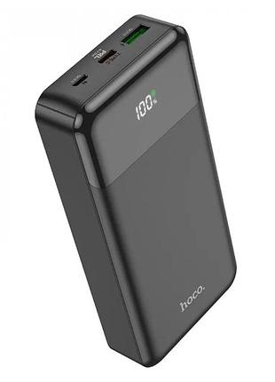 Повербанк power bank зі швидкою зарядкою hoco j102a 20000mah usb/type-c pd20w+qc3.0 чорний