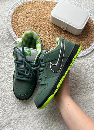 Кроссовки nike sb dunk low "green lobster"