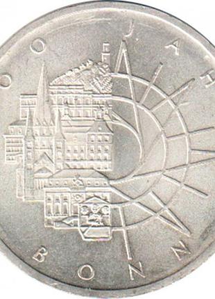 Німеччина фрн 10 марок, 1989 2000-на річниця - місто бонн срібло 15.5 гр. №2891