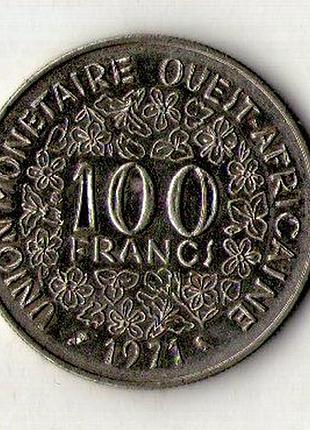 Західно африканський союз 100 франків 1971 рік №бн