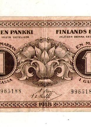 Финляндия ø финляндия 1 марка 1918 год no667