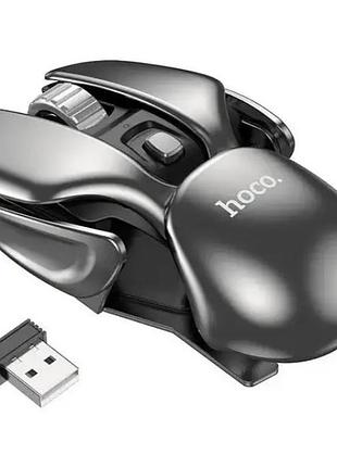 Мышка беспроводная игровая аккумуляторная hoco di43 на 1600dpi 4 клавиши черная
