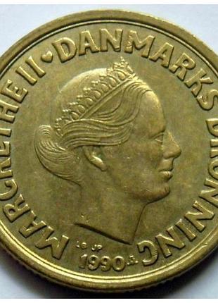 Данія 20 крон, 1990 рік королева маргрете ii №2175