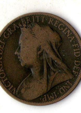Велика британія королева вікторія 1 пенні 1894 рік №2909