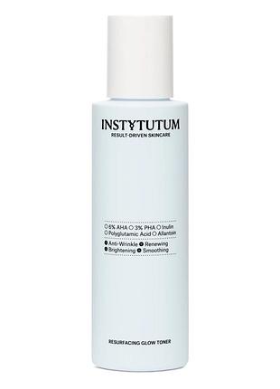 Instytutum resurfacing glow toner - тонер с aha & pha кислотами new
