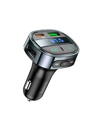 Автомобильный fm модулятор трансмиттер hoco e70 pd 30w с быстрой зарядкой bluetooth