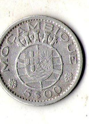 Мозамбік › португальська колонія 5 ескудо, 1960 рік срібло 0.600, 3.81g, ø 22mm №2630