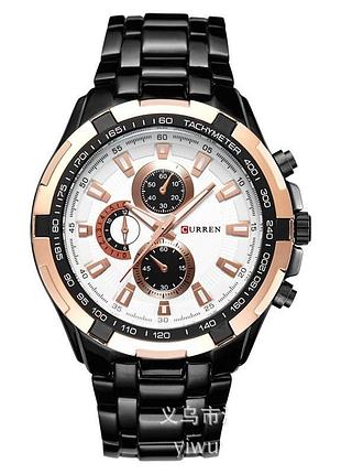 Часы мужские curren granit black-gold-white