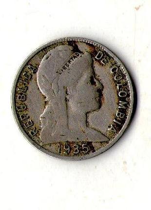 Колумбія 5 центаво 1935 рік №1828