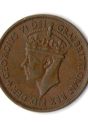 Джерсі 1/12 шилінга, 1945 визволення (король георг vi) бронза, 9.6g, ø 30.8mm №2354