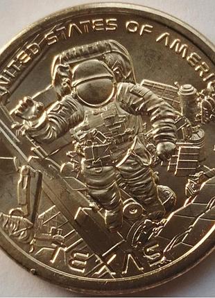 Сша 1 долар, 2025 техас. космический центр имениождена джонсона, хьюстон