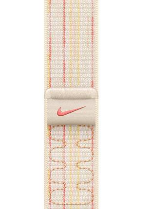 Ремешок nike sport loop для apple watch 38/40/41/42mm(ser.10) starlight / pink