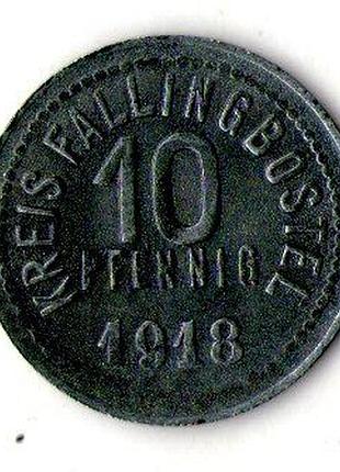 Німеччина - германия 10 пфеннингов 1918 нотгельд железо №720