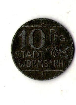 Німеччина - германия 10 пфеннингов 1918 нотгельд железо №912