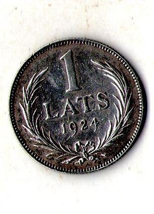 Латвія › перша республіка 1 лат 1924 рік срібло 0.835, 5g, ø 23mm №3097