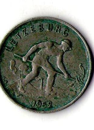 Люксембург 1 франк 1952 рік №220