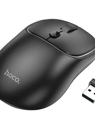 Мишка безпровідна hoco gm25 |1600 dpi,bt5.2/2.4g для пк та ноутбуків чорна