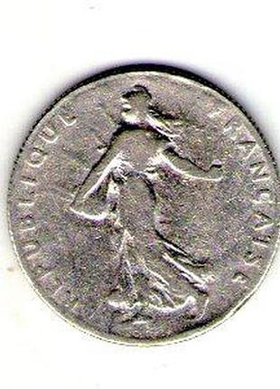 Франция 50 сантим 1910 год серебро с70